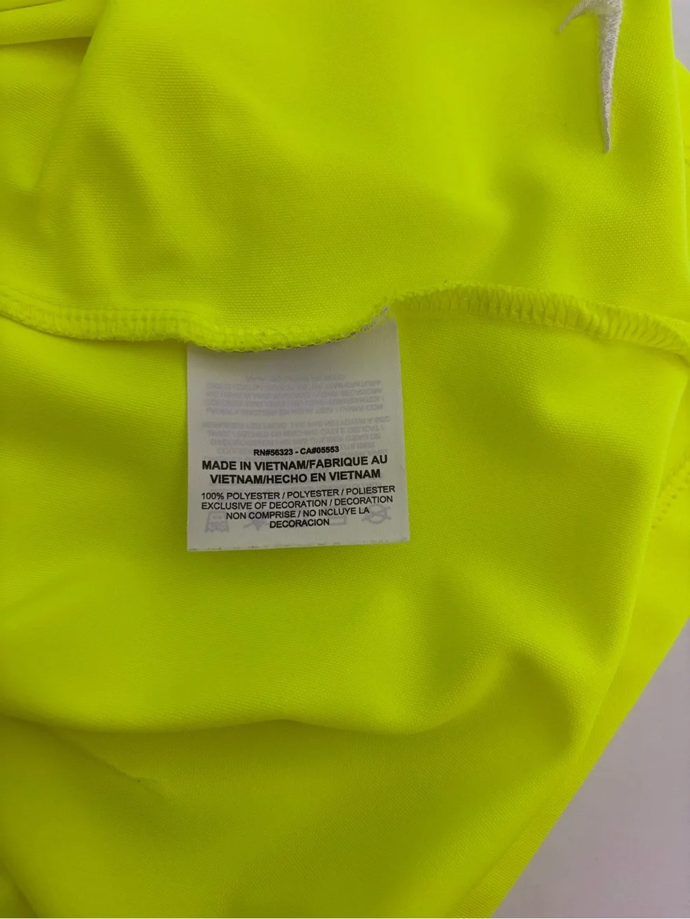 Nike Neon Yellow Sleeveless Golf Polo Top